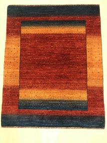 Loribaft Tappeto persiano 90x110 Rosso (Iran) Annodato A Mano