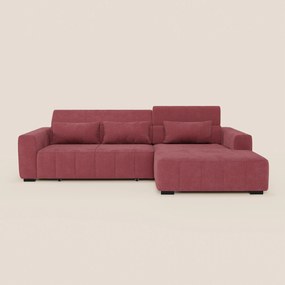 Doric Divano angolare con penisola e sedute allungabili con relax elettrico - poggiatesta reclinabili in tessuto smacchiabile T23