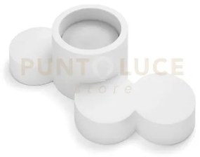 Chio lampada da soffitto 1 luce tonda attacco gx53 in gesso bianco
