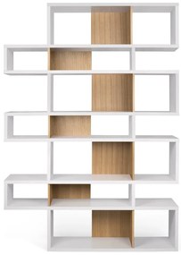 Libreria bianca in rovere 156x220 cm London - TemaHome