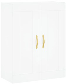 Credenza Bianca 69,5x34x180 cm in Legno Multistrato