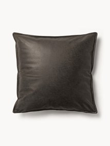Cuscino decorativo grande in pelle Lennon, 60 x 60 cm