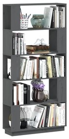 Libreria/divisorio grigio 80x25x163,5 cm legno massello di pino