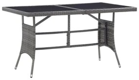 Set Mobili da Pranzo Giardino 5 pz Polyrattan Antracite Grigio