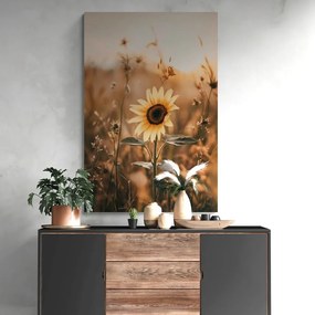 Quadro su tela – Girasoli al tramonto
