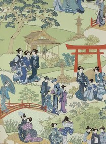 Manuel Canovas Carta da parati Geishas - Indigo