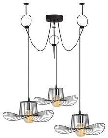 Lampadario a sospensione con filo TEL 3xE27/40W/230V ragno