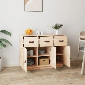 Credenza 100x40x75 cm in legno massello di pino