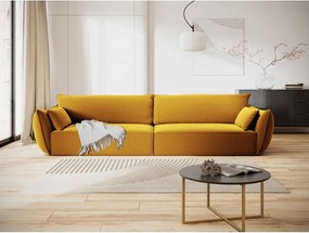 Divano color senape con rivestimento in velluto 248 cm Vanda – Mazzini Sofas