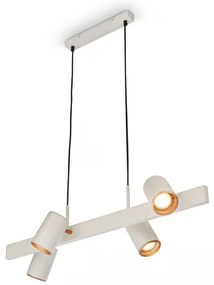 Briloner 4058044 - Lampada a sospensione su cavo ERA 4xGU10/10W/230V, colore crema