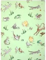 Osborne & Little Carta da parati Quentins Menagerie - Green