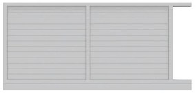Cancello manuale scorrevole ALBA Maia120 Close in alluminio, reversibile, L 400 x H 190 cm, di colore bianco