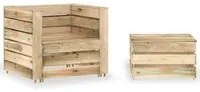 Set Divani da Giardino su Pallet 2 pz Legno di Pino Impregnato cod mxl 66258