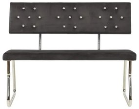 Panca 110 cm in Velluto Grigio Scuro