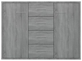 Credenza grigio sonoma 88x30x65 cm in legno multistrato