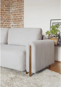 Divano grigio allungabile/con contenitore e rivestimento in velluto a coste 244 cm Arcadova – ELTAP