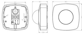 Sensore di Movimento e Presenza da Soffitto Regolabile Nero - IP65