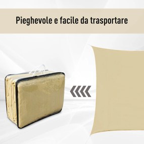 Tenda Vela da Giardino Quadrata 3,6x3,6 m  Beige...