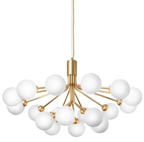 Apiales 18 Lampadario Ottone Spazzolato/Bianco Opale - Nuura