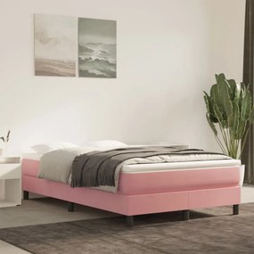 Materasso A Molle Insacchettate Rosa 120x220x20 Cm İn Velluto /