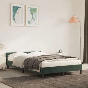 Giroletto Senza Materasso Verde Scuro 120x200 Cm İn Velluto /