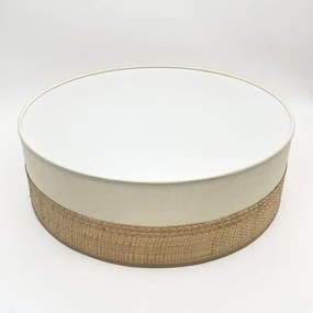 Plafoniera SIRJA BOHO 2xE27/15W/230V Ø 45 cm beige/crema