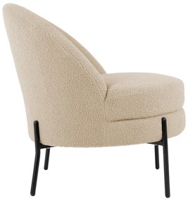 Poltrona beige in tessuto bouclé Noble - Leitmotiv