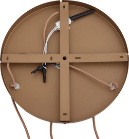 Lampada a sospensione retrò bronzo scuro con paralumi ambra 3 luci - Smokey