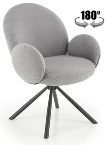 Sedia da pranzo KIVA, 1 pezzo, grigia