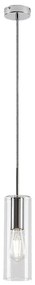 Rabalux 72048 - Lampadario a sospensione con filo ESTA 1xE27/40W/230V limpido/cromo