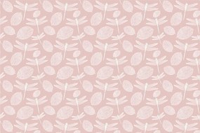 Carta da parati autoadesiva – Libellule volanti in rosa