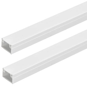 Canalina rigida passacavi 15x10mm 2 metri adesiva e avvitabile bianca Aigostar