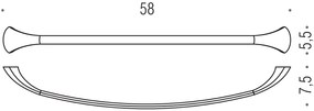 colombo Link B2411 portasciugamani 58 cm Cromo