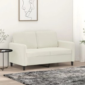 Divano A 2 Posti Crema 120 Cm İn Velluto /