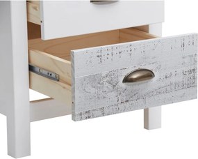 Comodino bianco e grigio , 46 x 50 cm Romantica - Marckeric