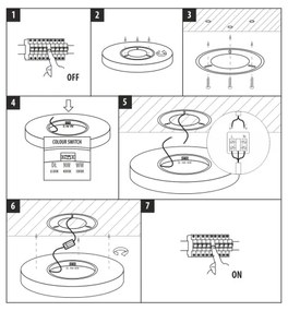 Plafoniera LED 18W/230V 3000/4000/6500K Ø 23 cm marrone