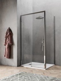 Lato fisso per box doccia SWORD WH 70CM L 70 x H 200cm, Sp. 8 mm vetro vetro senza finitura / trasparente profilo in alluminio cromato