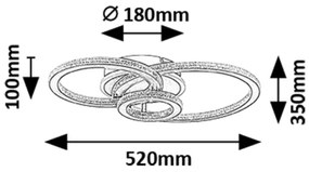 Rabalux 71392 - Plafoniera LED dimmerabile MAZIAR LED/40W/230V 3000-6500K + telecomando