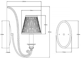 Feiss FE-ABBEY1 - Applique ABBEY 1xE14/40W/230V