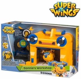 Playset di Veicoli Super Wings Donnie Hangar (4 Unità)