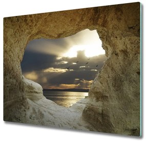 Tagliere in vetro Grotta costiera 60x52 cm