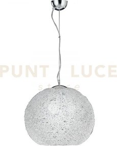 Lampadario a sospensione astra cromo 3 luci attacco e27 45x45x120cm...