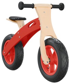 Bicicletta Senza Pedali per Bambini con Pneumatici Aria, Rossa