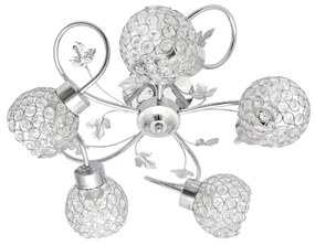 Lampadario a plafone SOPHIA 5xE27/15W/230V cromo lucido/limpido