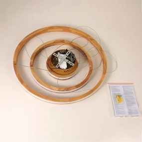 Brilagi - Lampadario LED a sospensione su cavo UMEA WOOD, 45W/230V, Ø 60 cm, in legno di Hevea