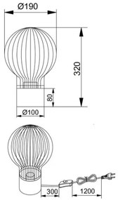 Reality - Lampada da tavolo DAVE 1xE27/40W/230V