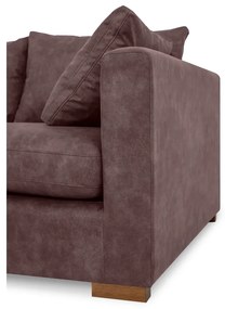 Divano angolare in similpelle marrone scuro (angolo sinistro) Hamburg - Scandic