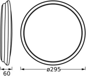 Osram - Plafoniera LED ORBIS DUBLIN, 16 W / 230 V, Ø 30 cm, argento