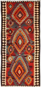 Kilim Tappeto 300 x 140 Rosso (Iran) Tessuto A Mano