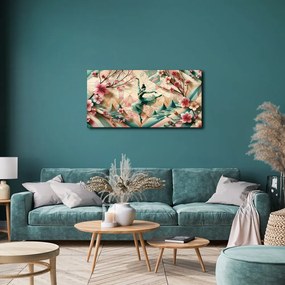 Quadro su tela – Ballerina astratta tra i fiori